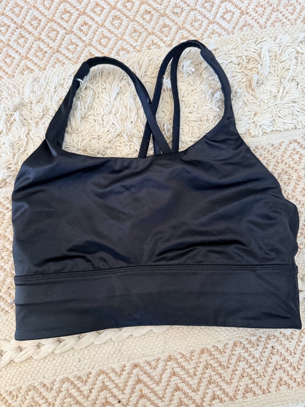 lululemon athletica Black Crossback Sports Bra